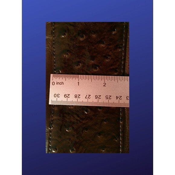 Naturalizer leather/Patent leather ostrich-Embossed large satchel handbag - Picture 6 of 12